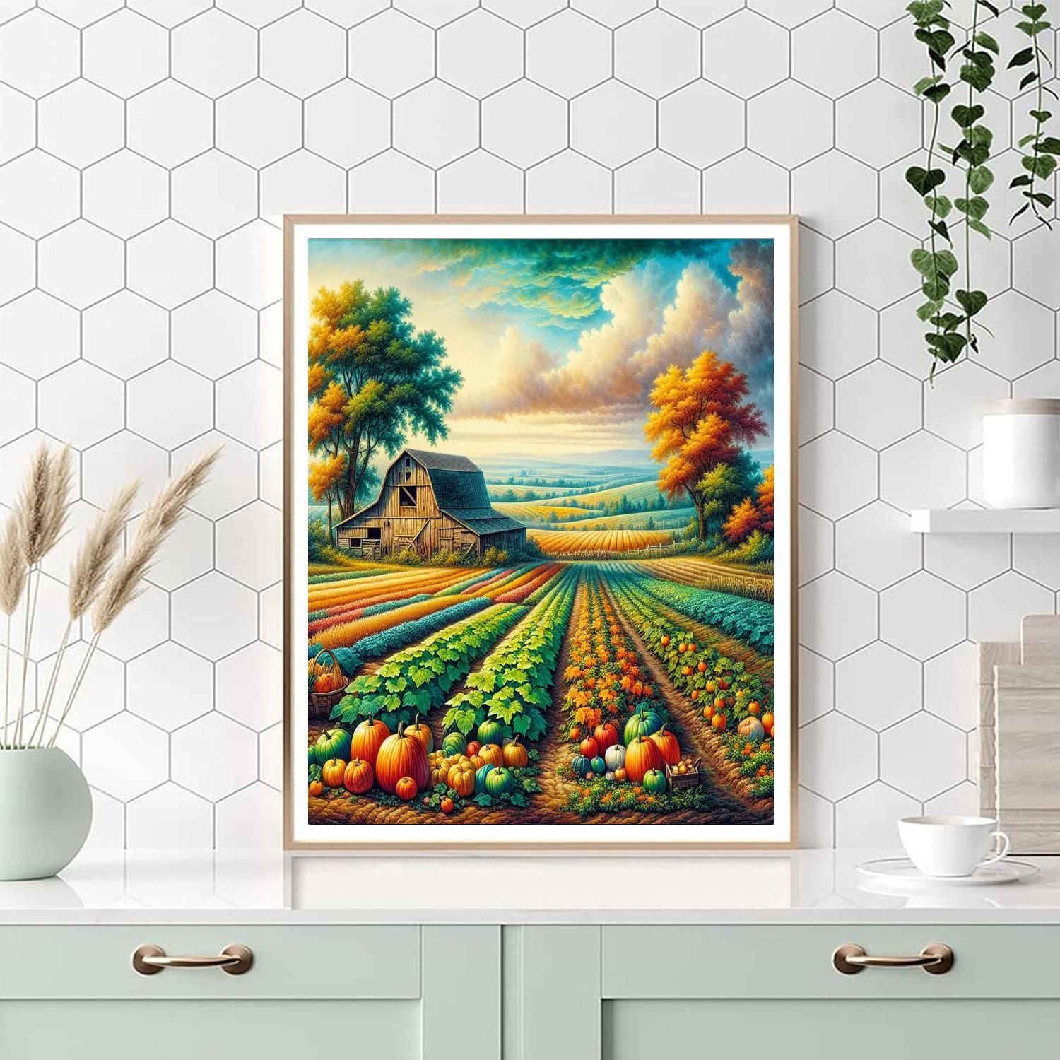 Bountiful Harvest Charm Paint By Numbers Art
