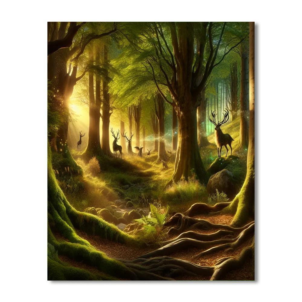Enchanted Woodland Realm Numbered Painting Kits