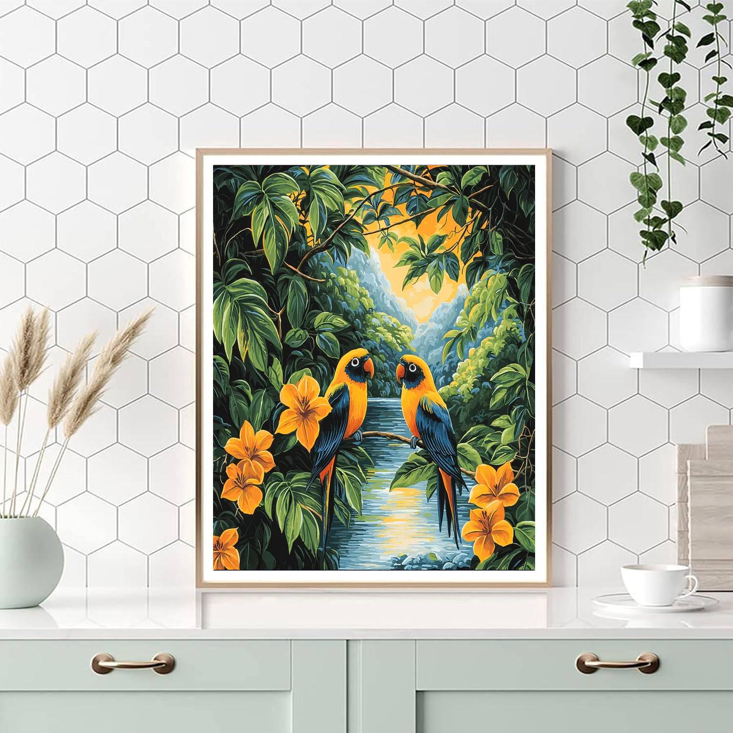 Henri Rousseau Inspired Tropical Elegance  Paint By Numbers Kits