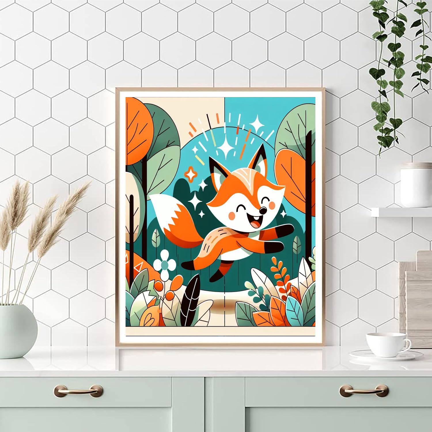 Joyful Adventure Fox DIY Paint By Numbers