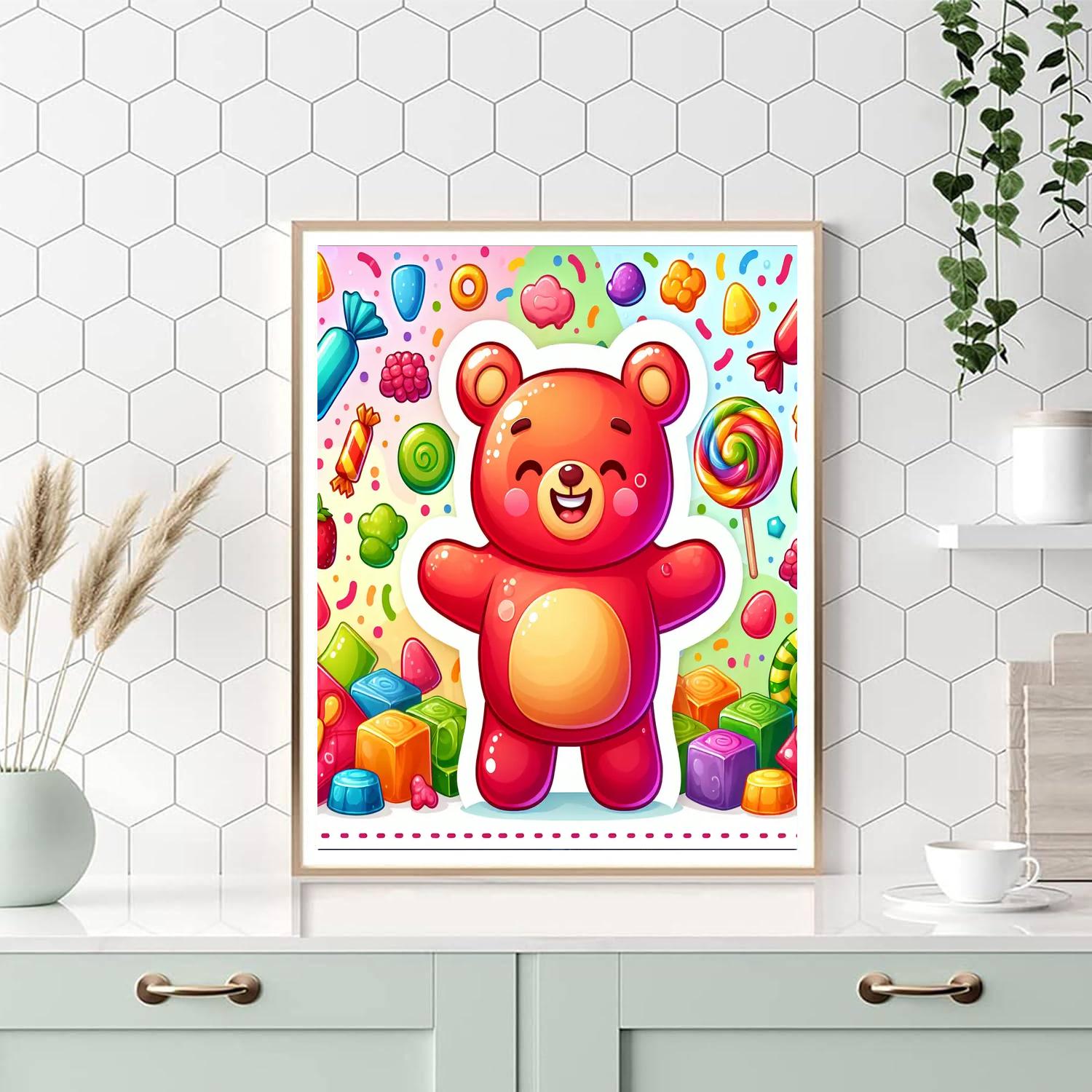 Giggles The Gummy Bear Numbered Painting Kits