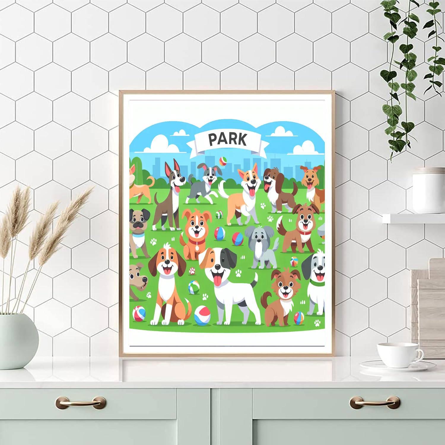 Doodle Dog Park Numbered Painting Kits