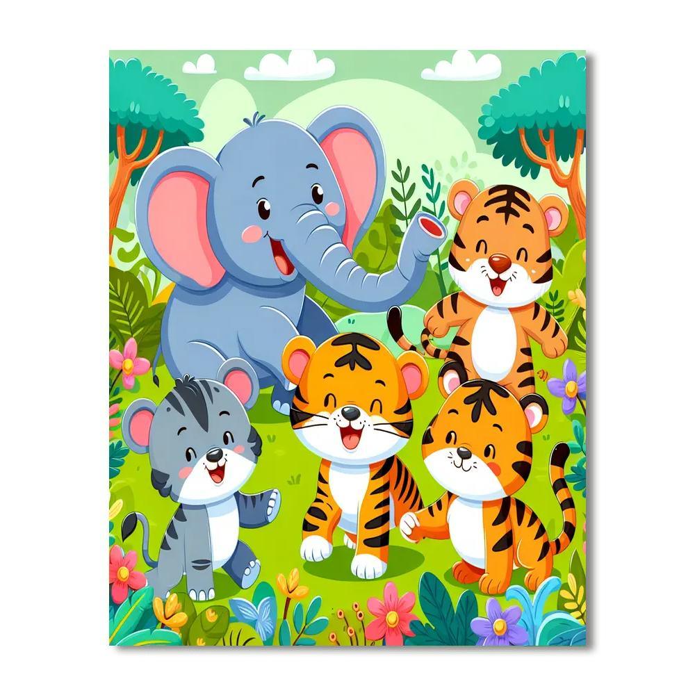 Adventure Animals Painting By Numbers Kit