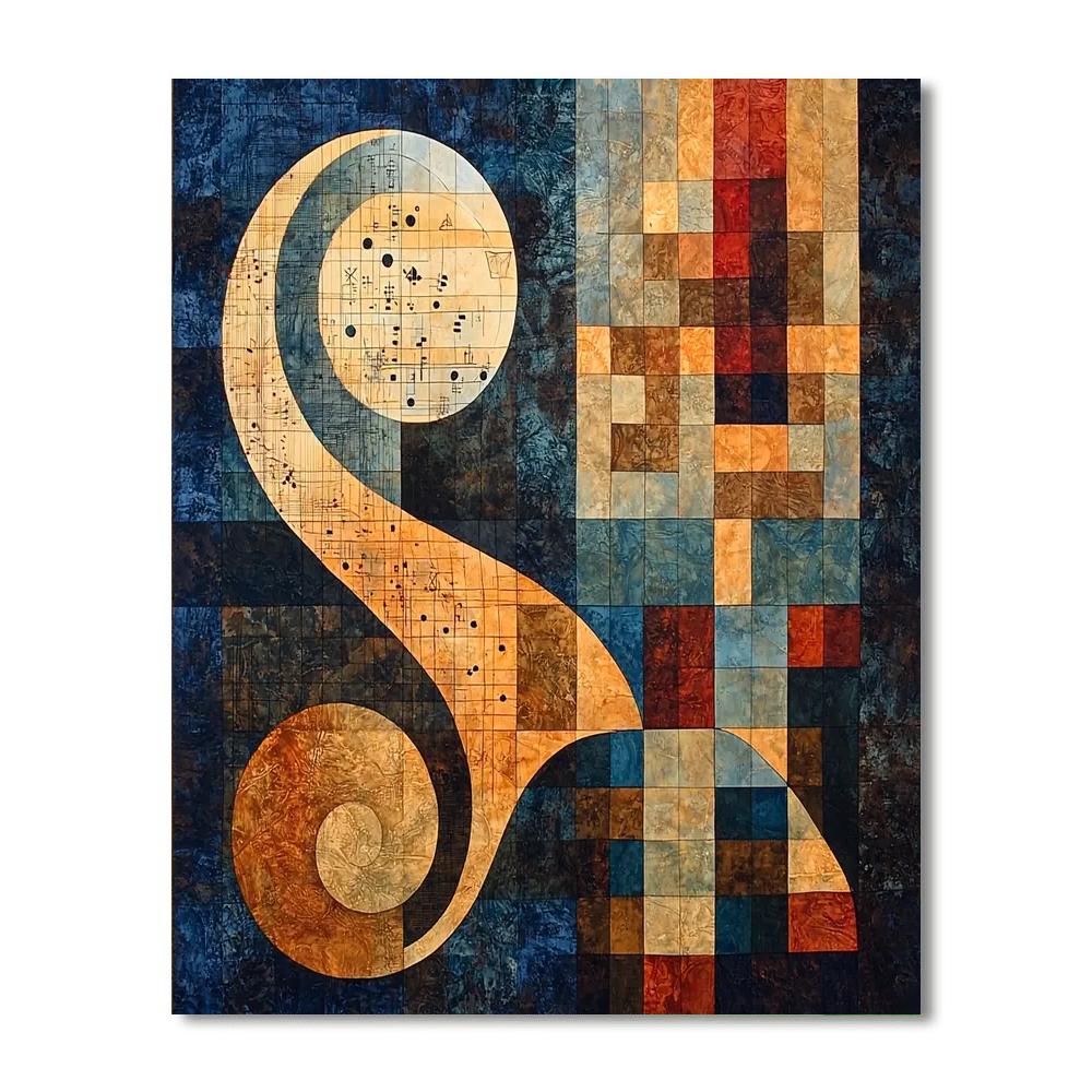 Paul Klee Inspired Rhythm Of Earthly Melodies  Painting Number Kit