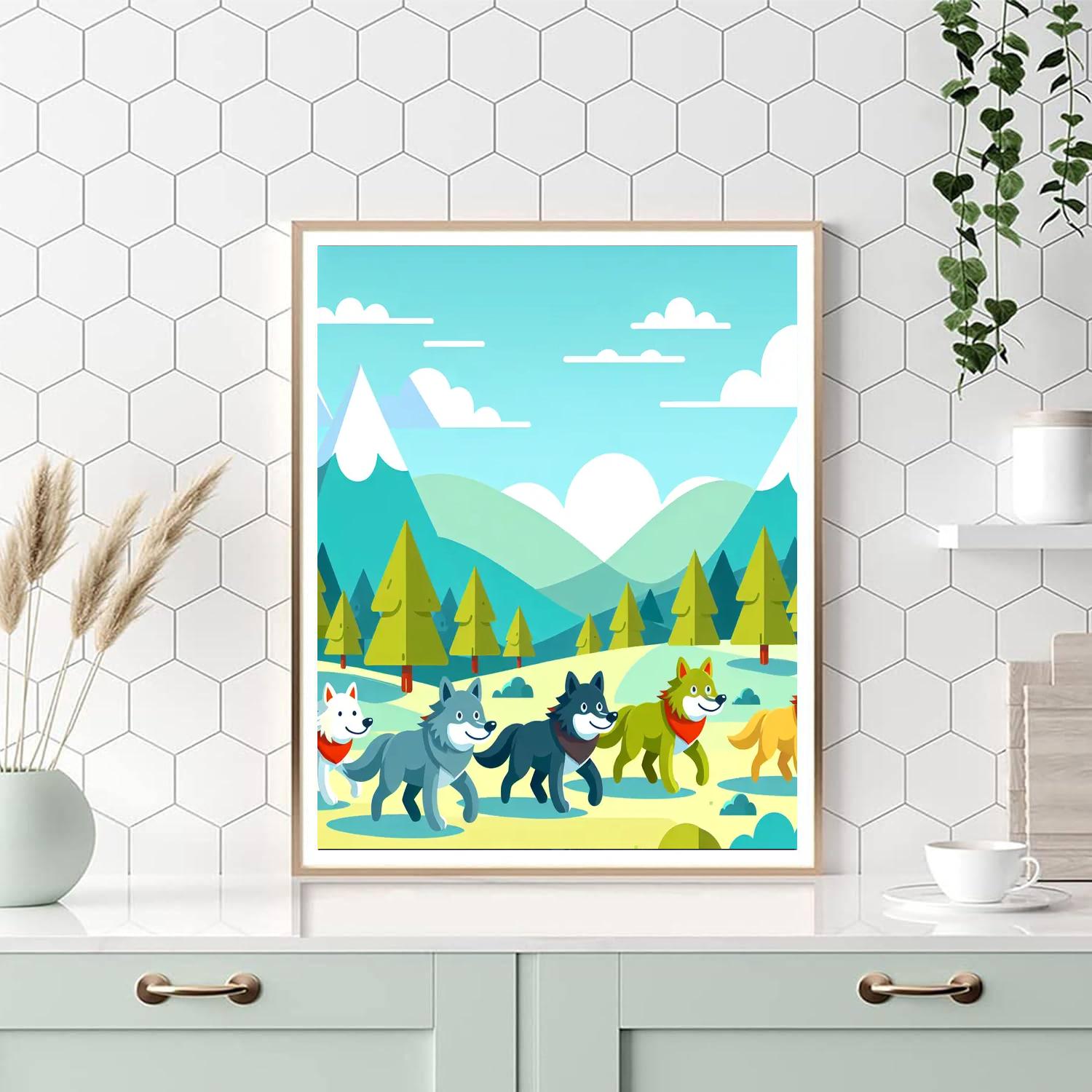 Wolf's Wild Wanderlust Paint By Numbers