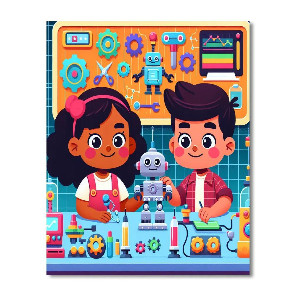 Robot Invention Lab Paint By Numbers Kits