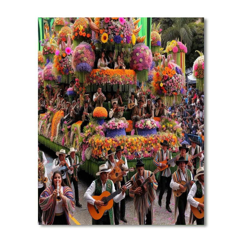 The Flower Festival - Medellín Paint By Numbers Kits