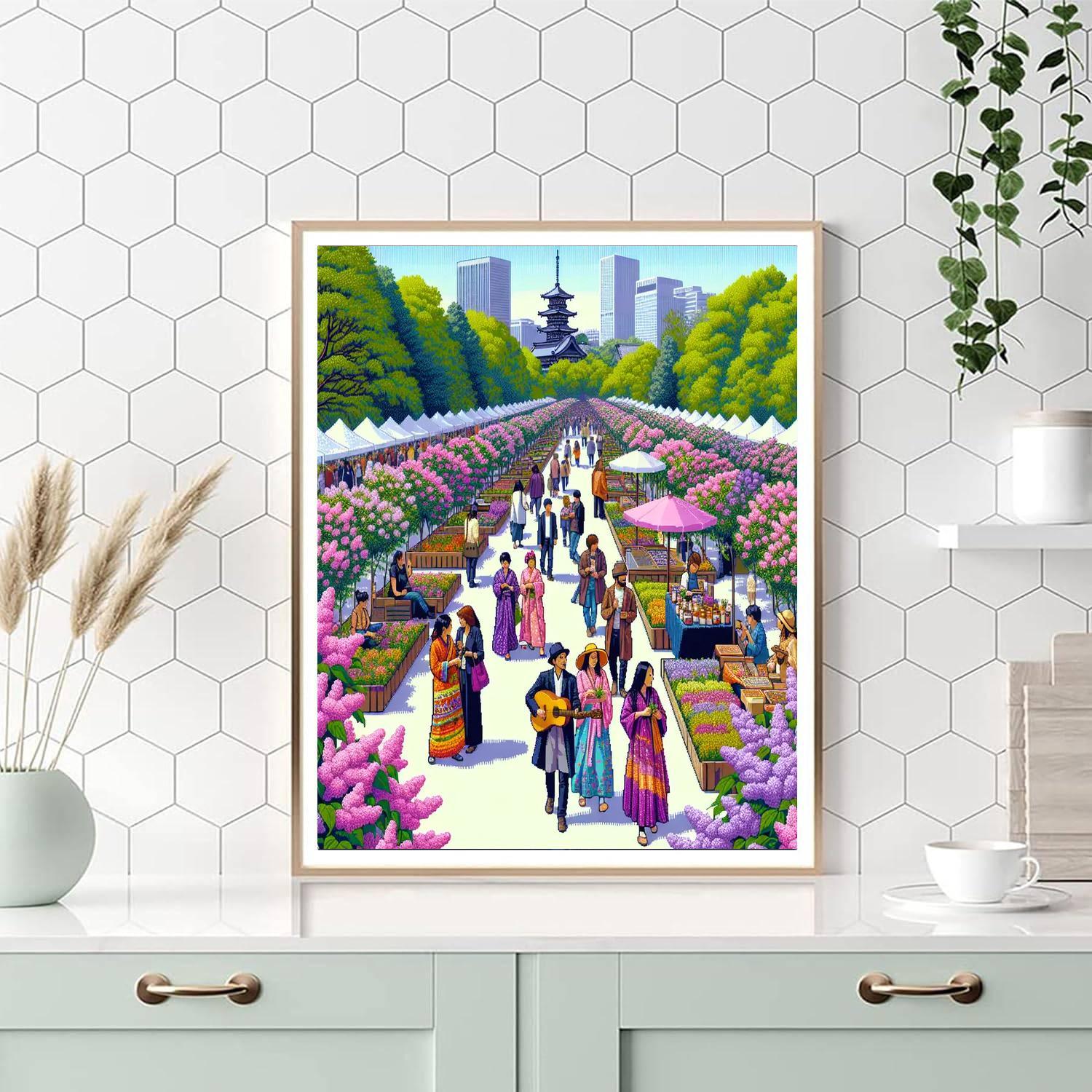 Sapporo Lilac Festival - Japan Painting By Numbers Kit