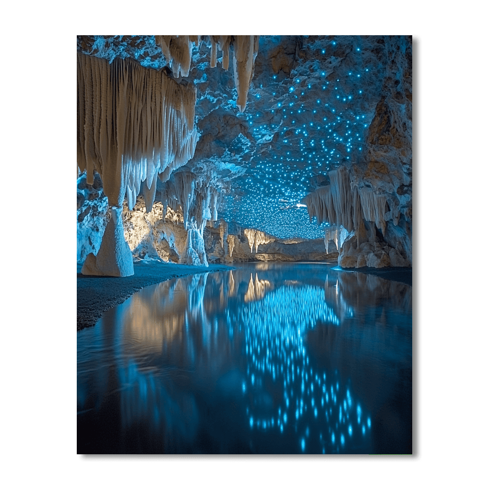 Glowworm Caves - New Zealand Number Painting