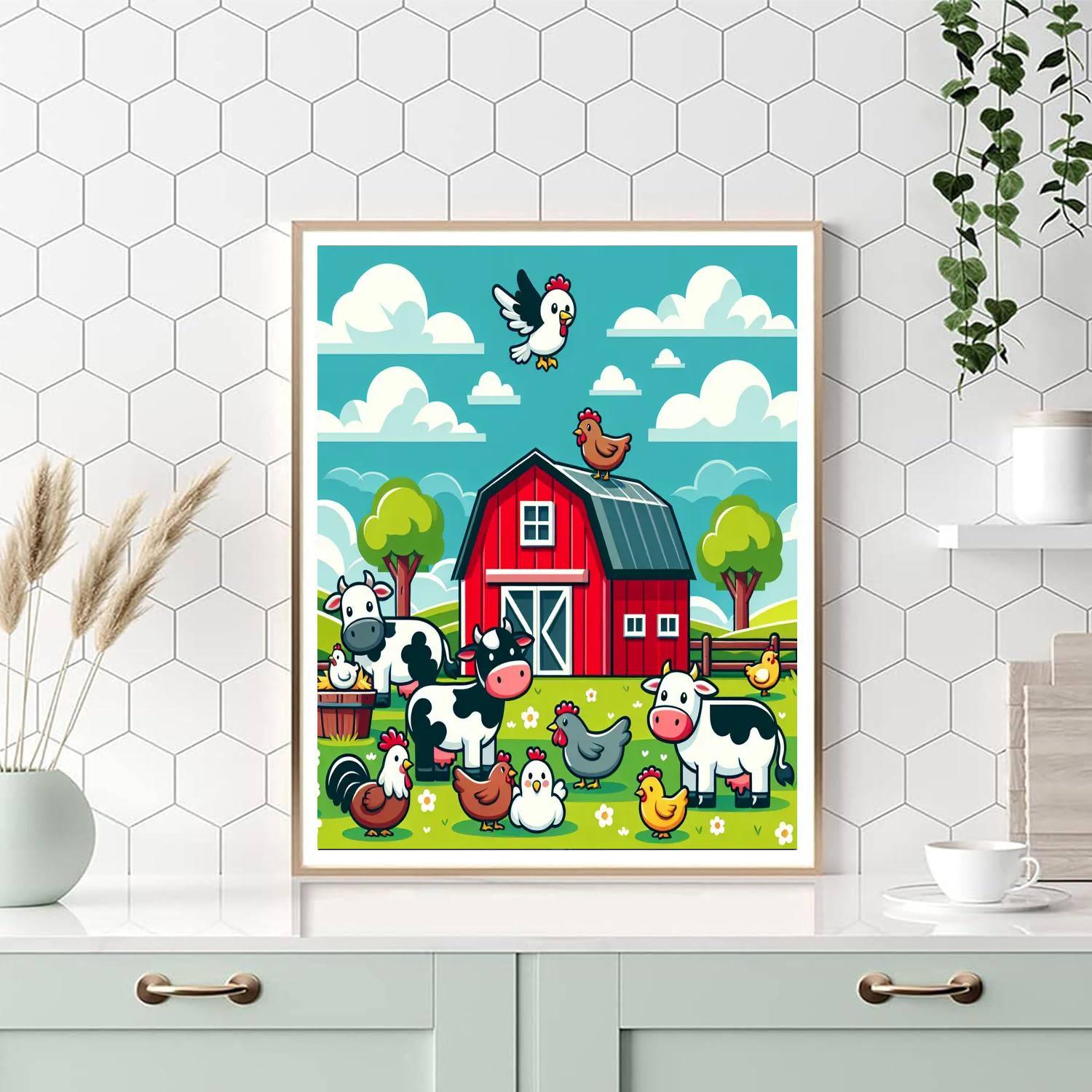 Farming Fun Day DIY Paint By Numbers