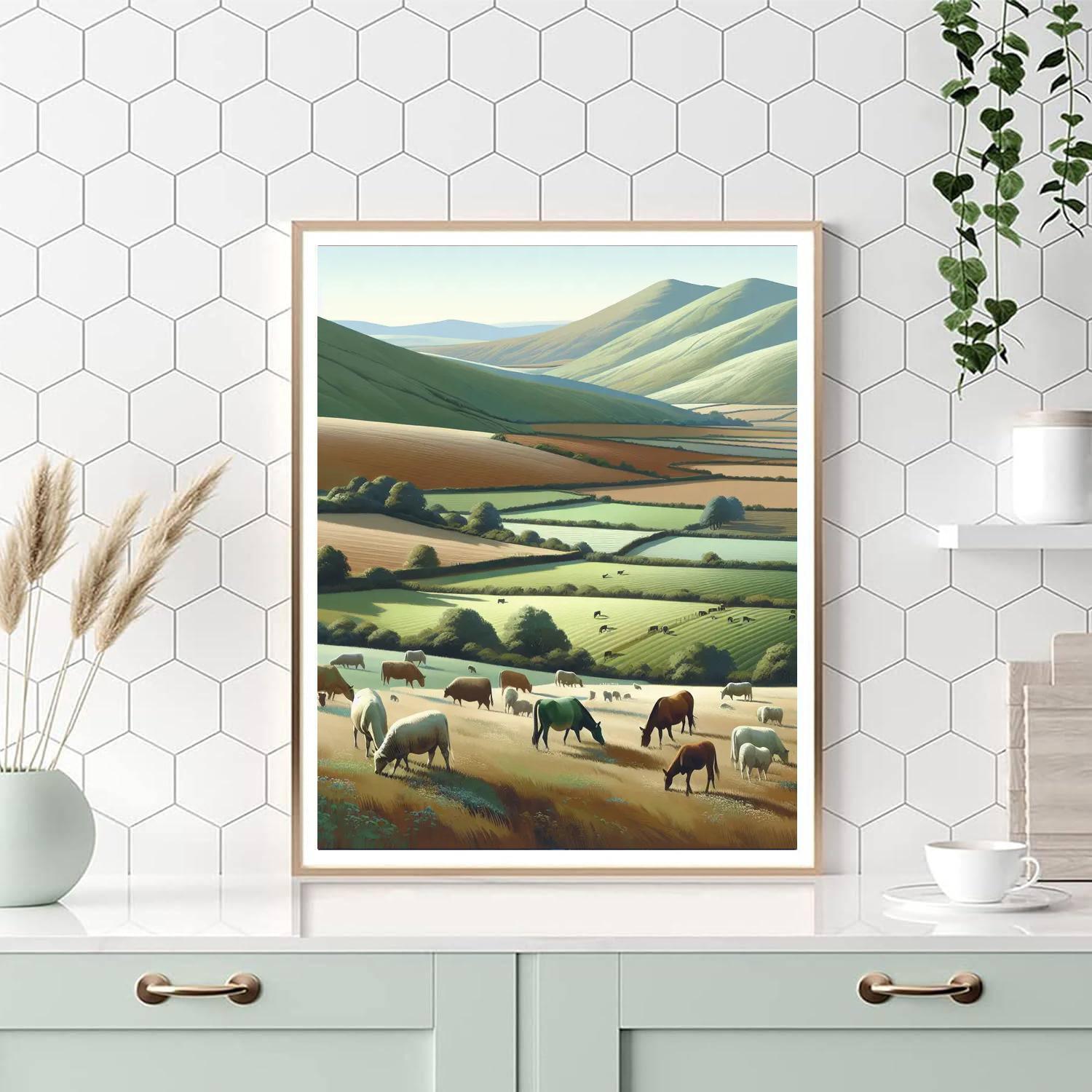 Peaceful Pasture Lands Paint By Numbers Kits