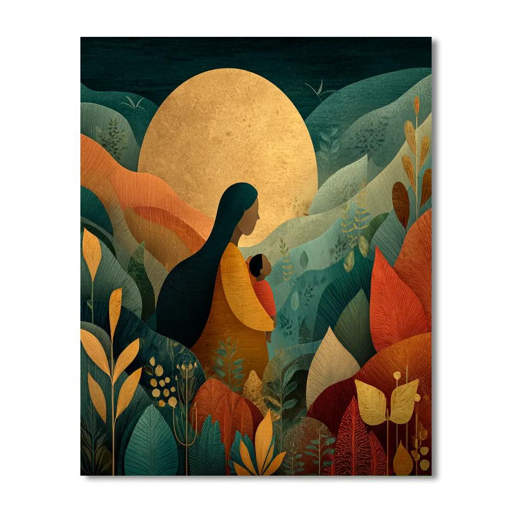 Embrace Of Mother Earth Painting Number Kit