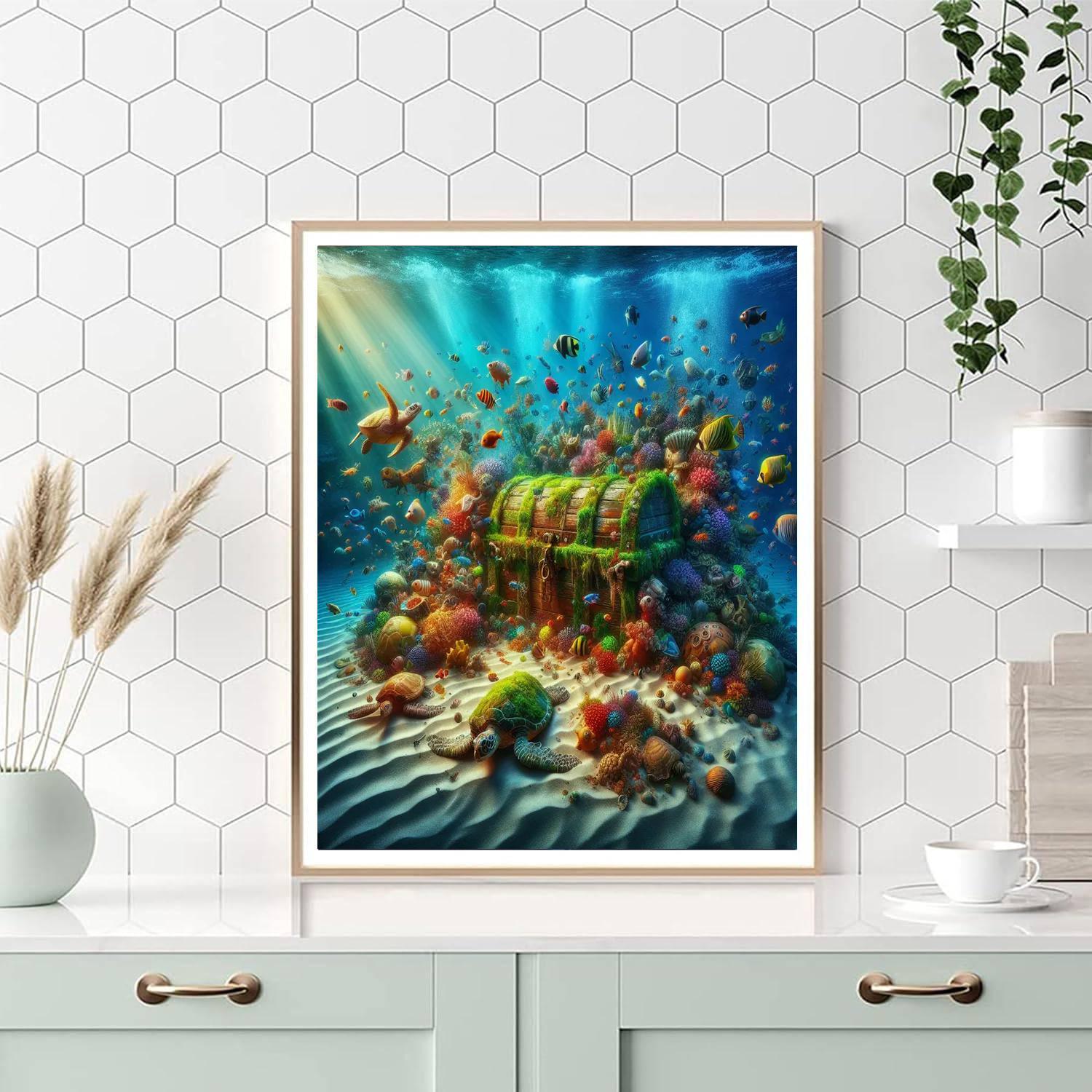 Ocean Treasure Hunt For Kids Numbered Painting Kits