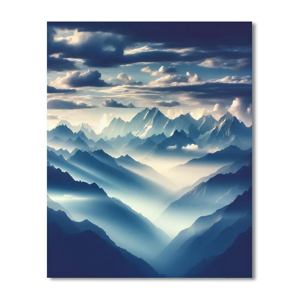 Majestic Mountain Calm Paint By Color