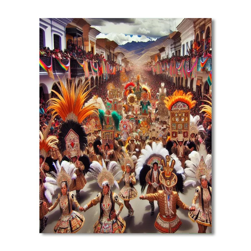 Festival De La Virgen De La Candelaria Painting By Numbers Kit