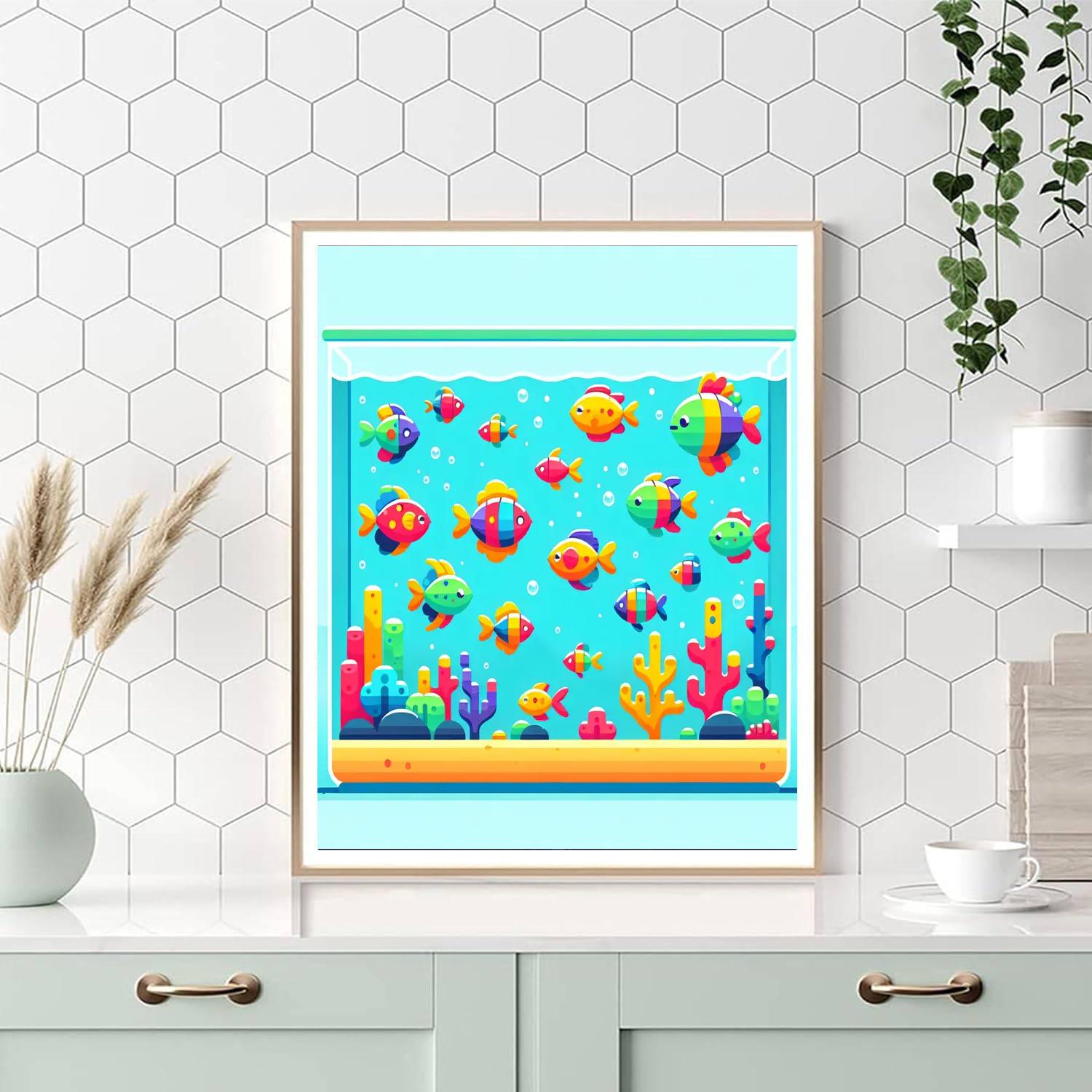 Fantastic Fish Aquarium Numbered Painting Kits