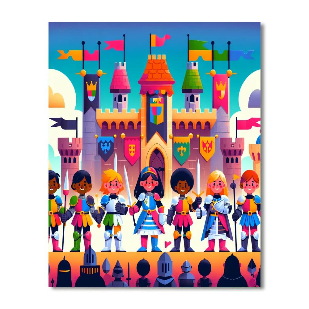 Fantasy Fortress Adventure Numbered Painting Kits
