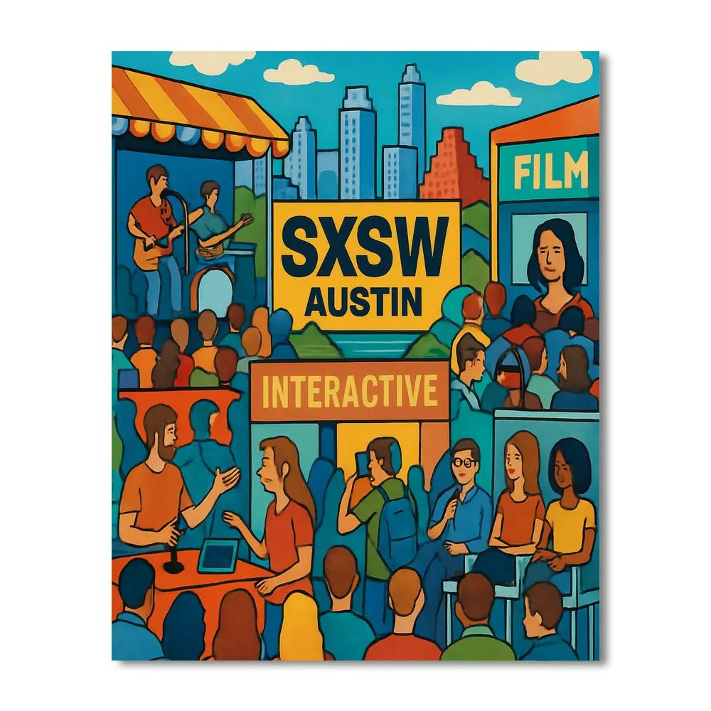 Sxsw - Austin Paint By Numbers
