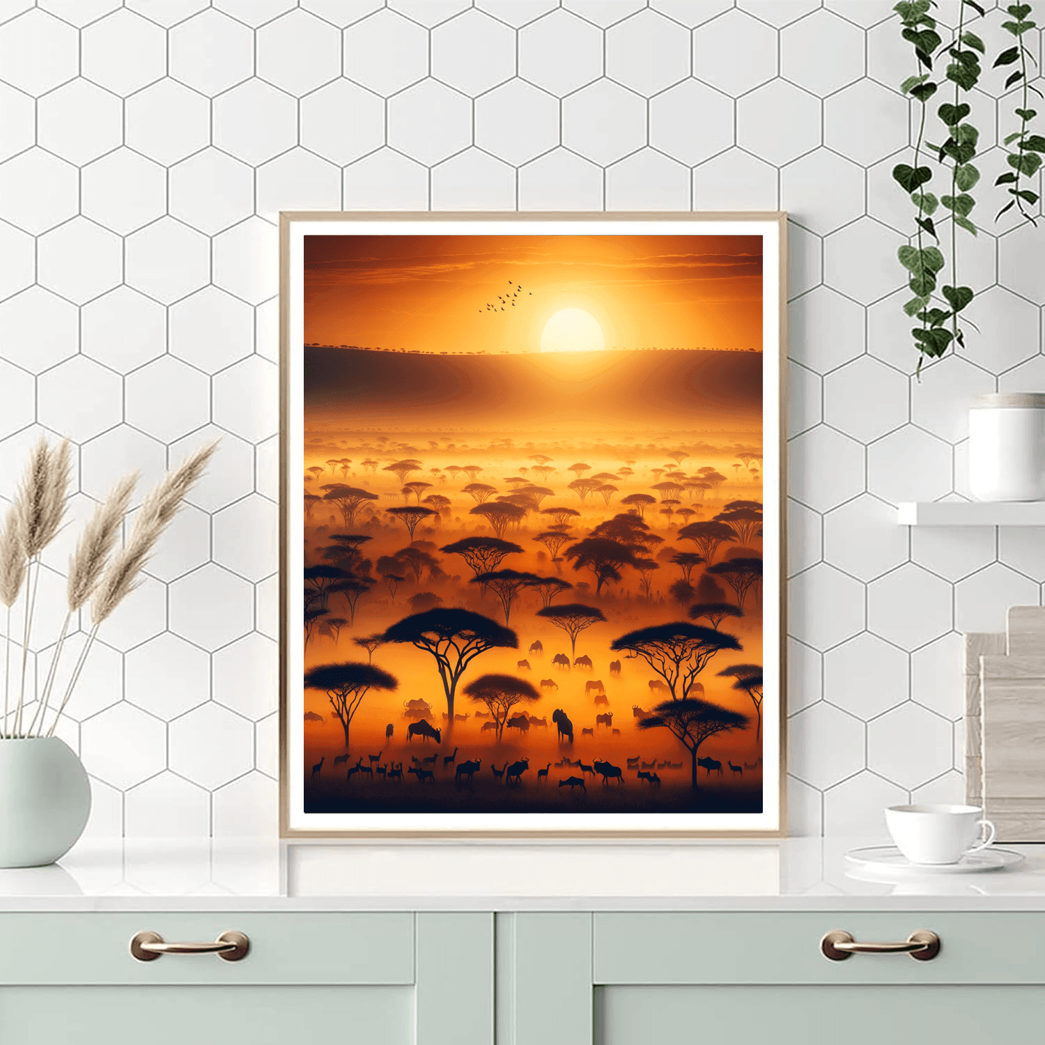 Serengeti Sunrise DIY Paint By Numbers