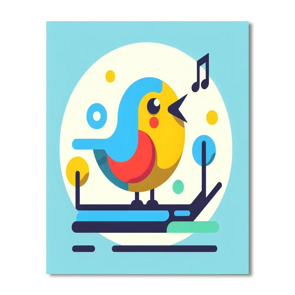 Chirpy Bird Sing-along Paint By Number