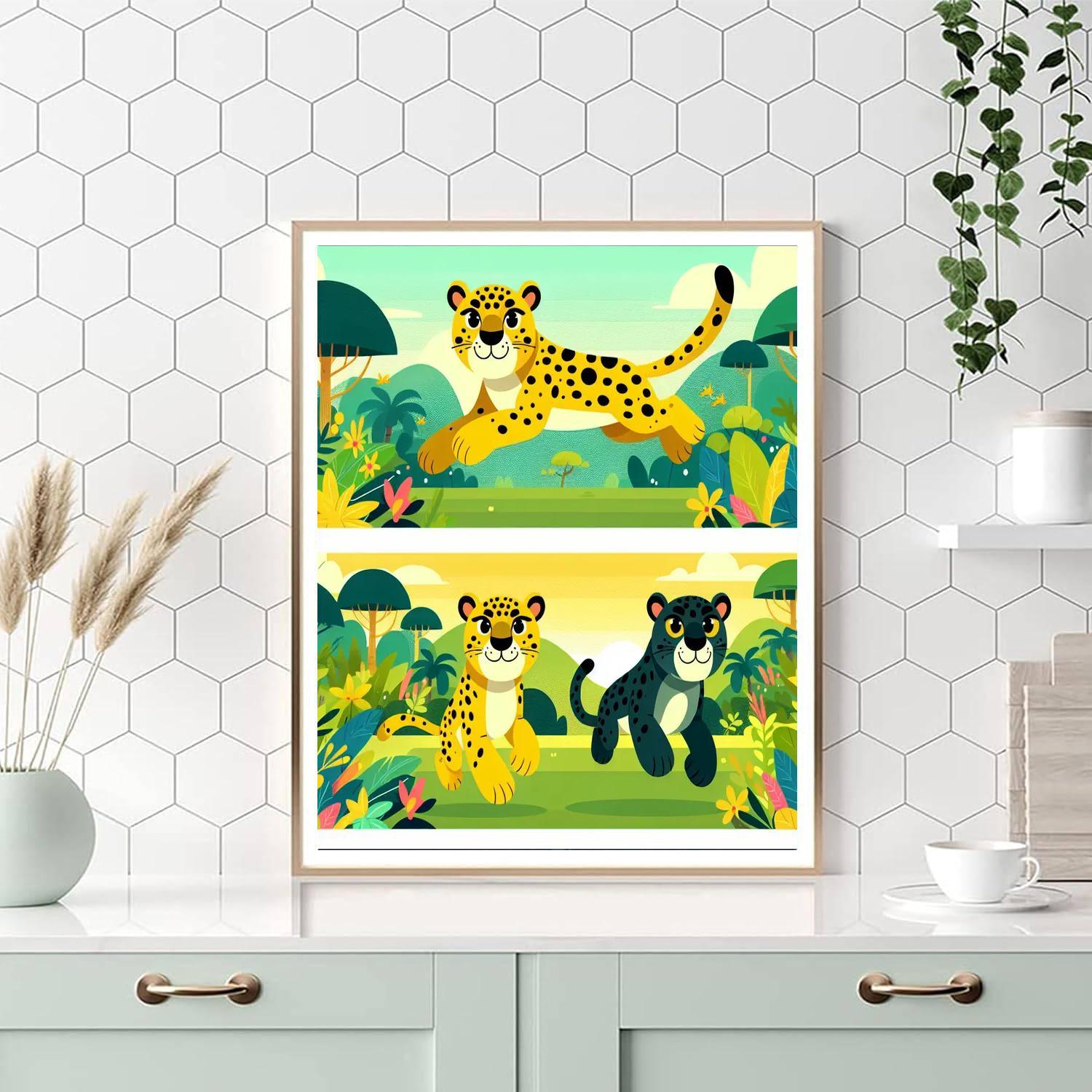 Jumpy Jaguars Paint By Numbers Art