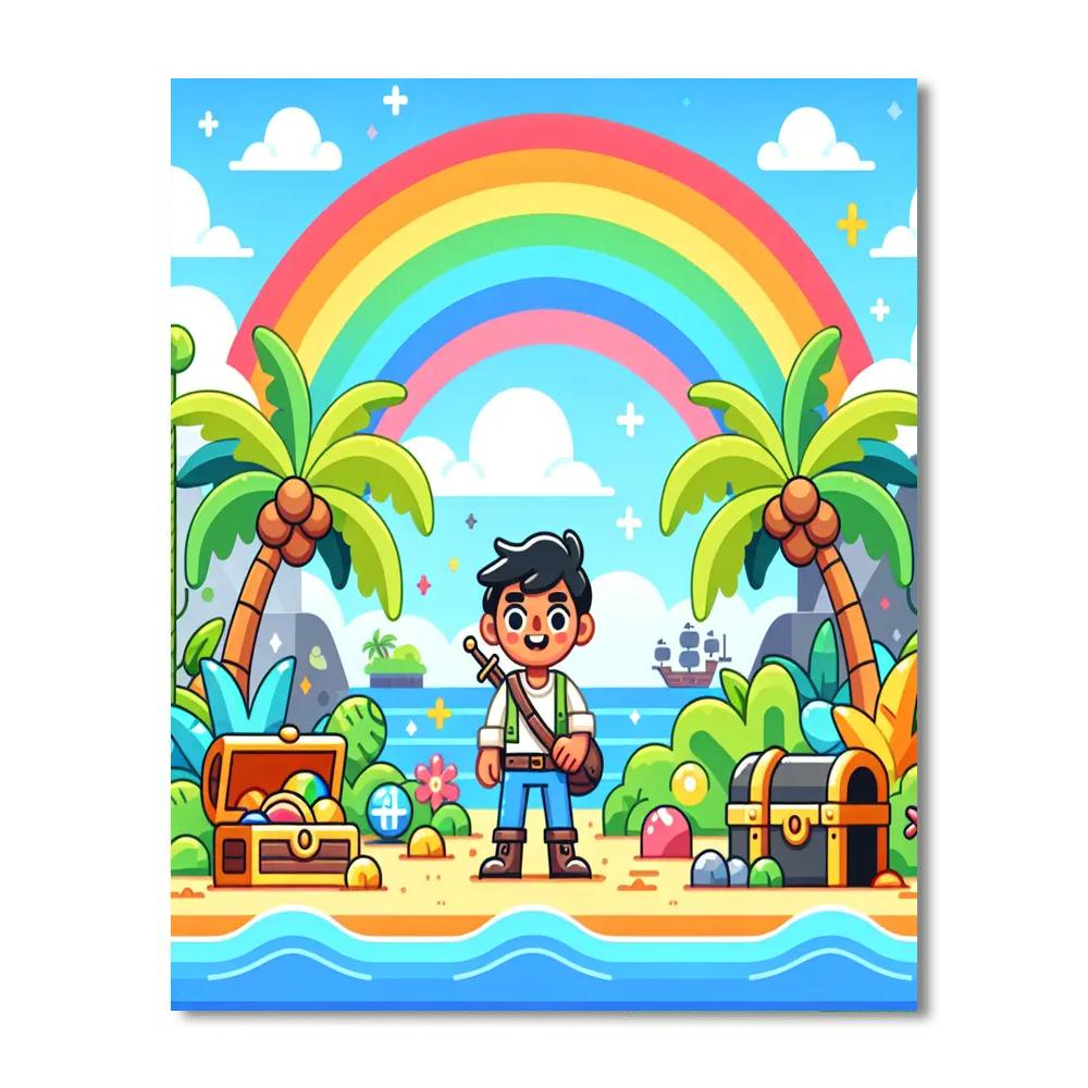 Rainbow Island Discovery DIY Paint By Numbers