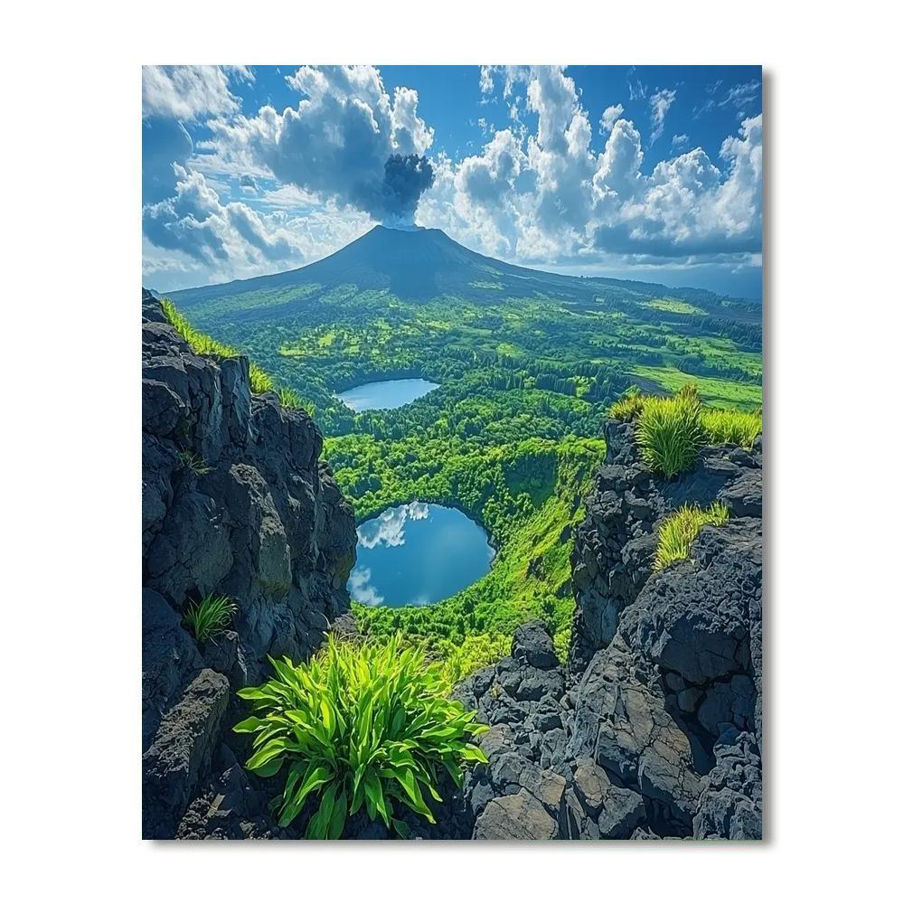 Mount Rinjani - Indonesia Numbered Painting Kits