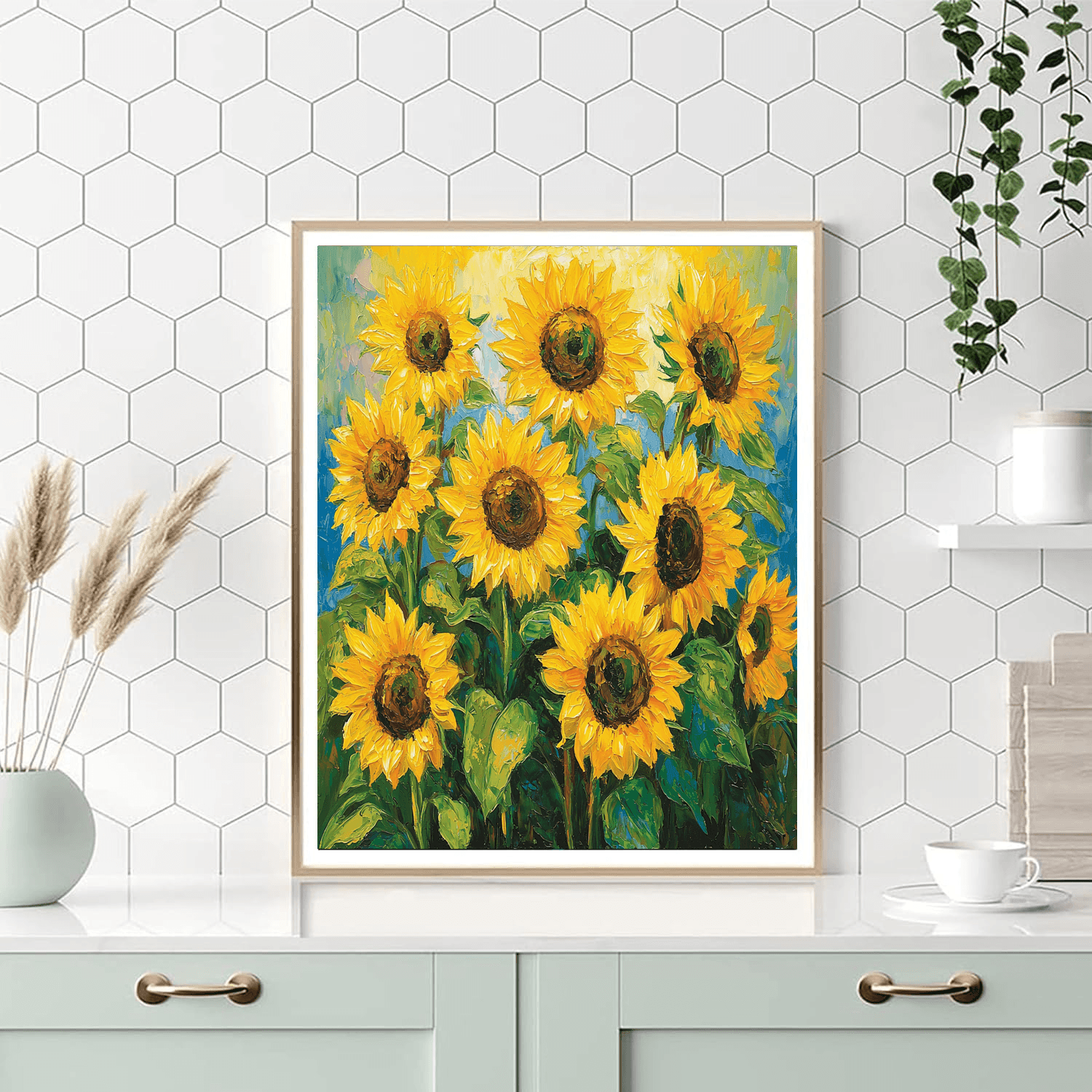 Van Gogh Inspired Sunny Bouquets  Numbered Painting Kits