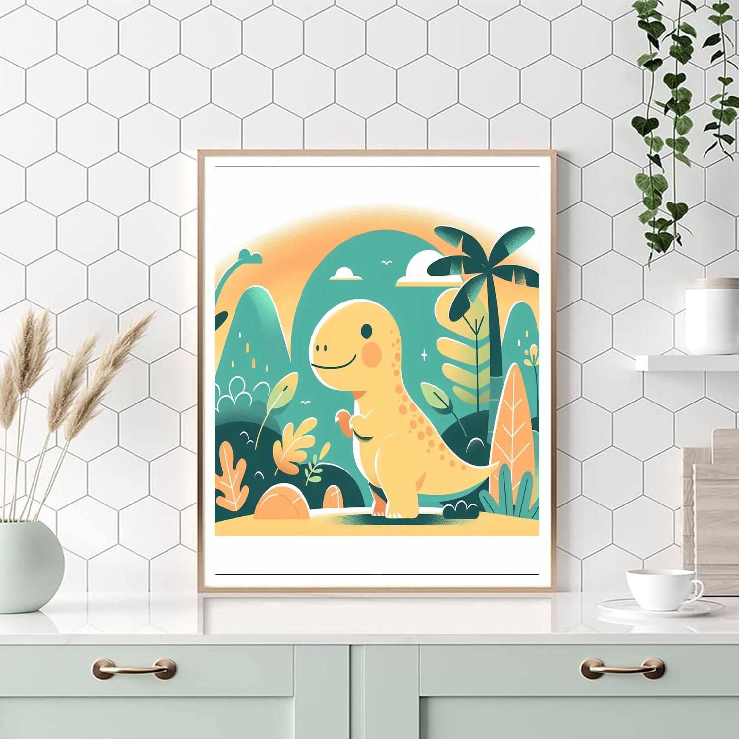 Jurassic Dinosaur Land Paint By Numbers Kits