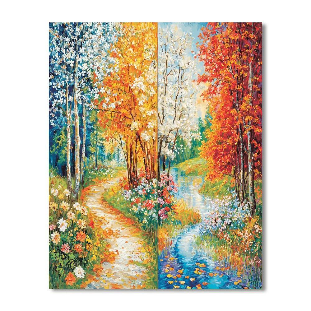 Claude Monet Inspired Timeless Seasons  Painting By Numbers Kit