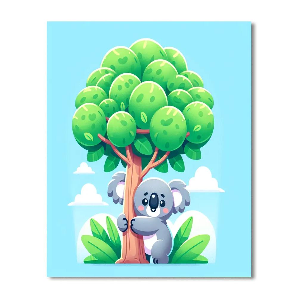 Cuddly Koala In The Tree DIY Paint By Numbers