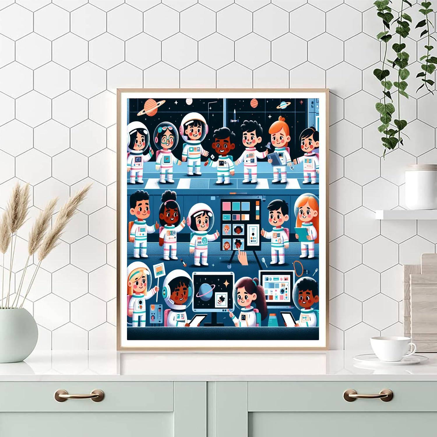 Space Station Rescue Mission Paint By Color