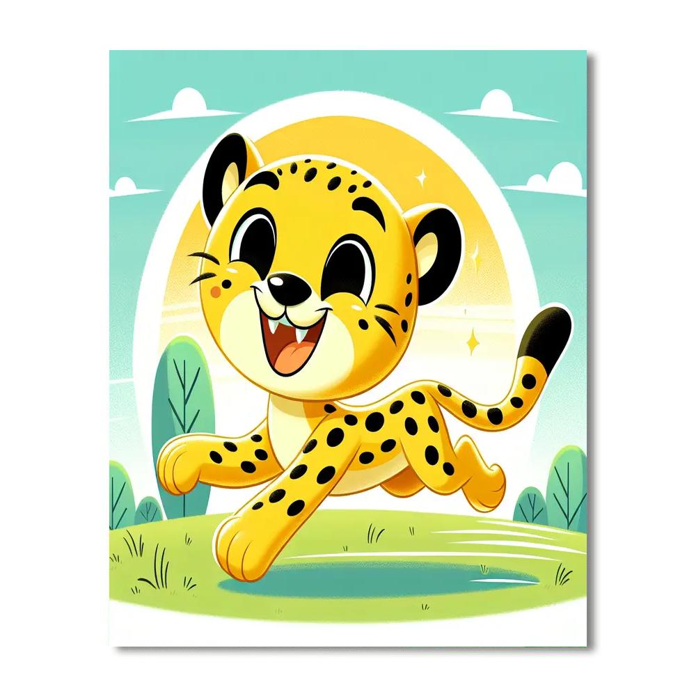 Cheeky Cheetah Paint By Numbers Art