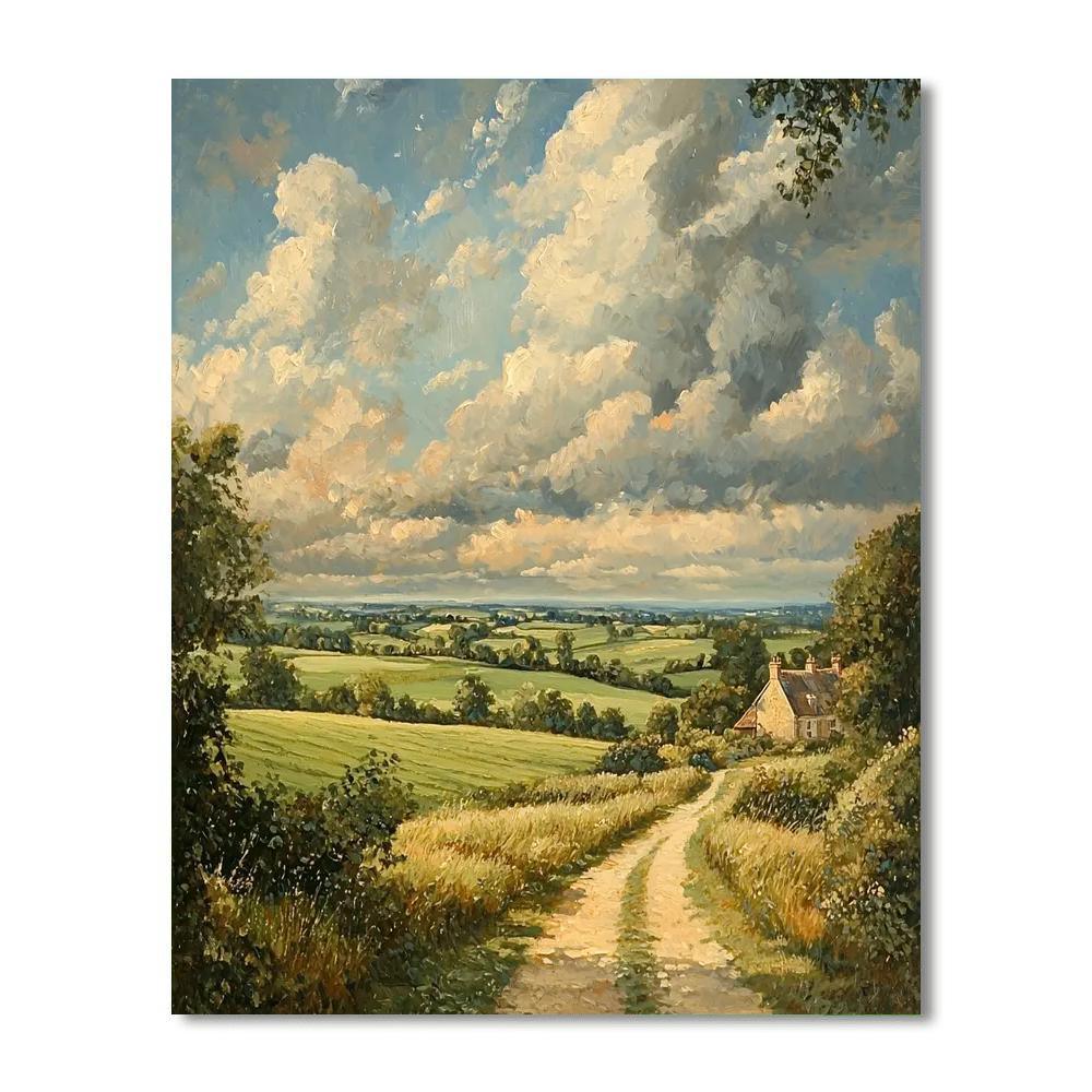 Constable Inspired Windswept Landscape  Painting By Numbers Kit