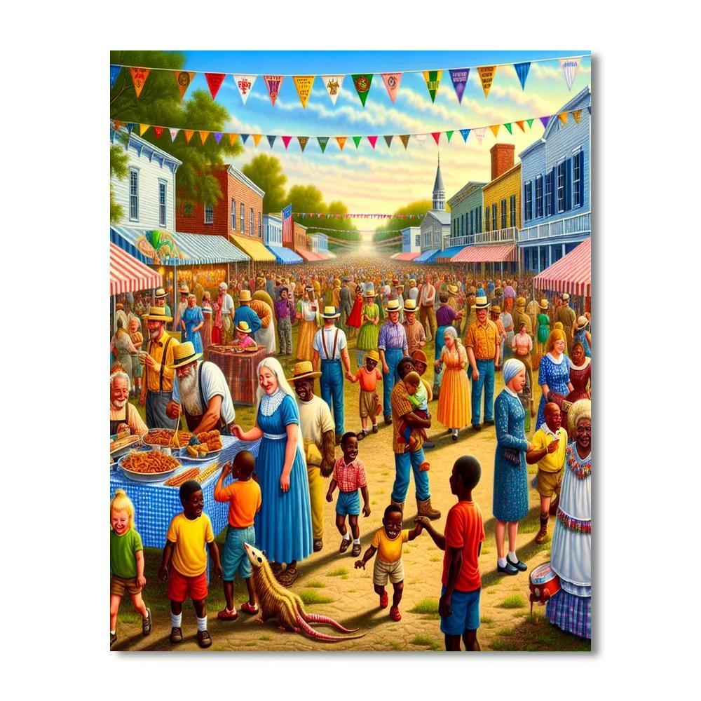 Opossum Festival - Hattiesburg, Mississippi, Usa Paint By Numbers Kits