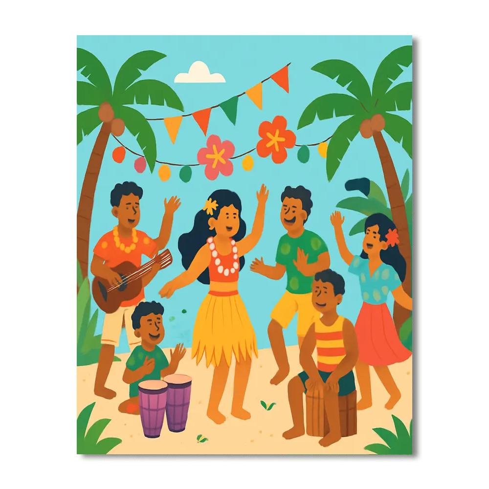 Joyful Island Festival Painting By Numbers Kit