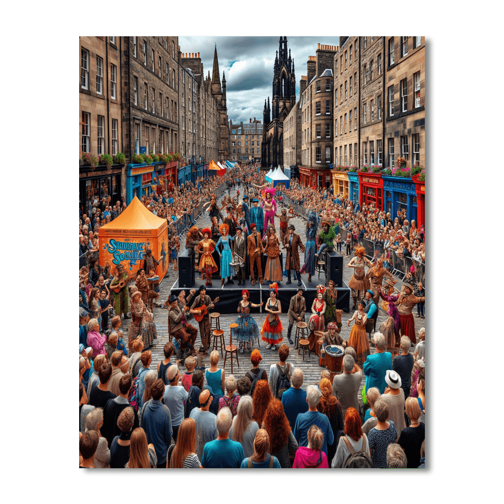 Edinburgh Fringe Festival - Scotland Paint By Numbers Kits