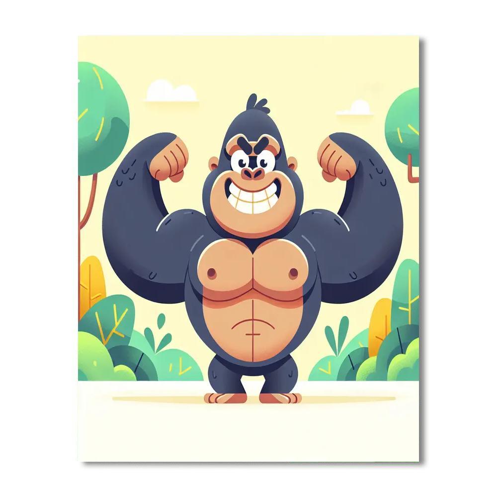 Grinning Gorilla Paint By Color