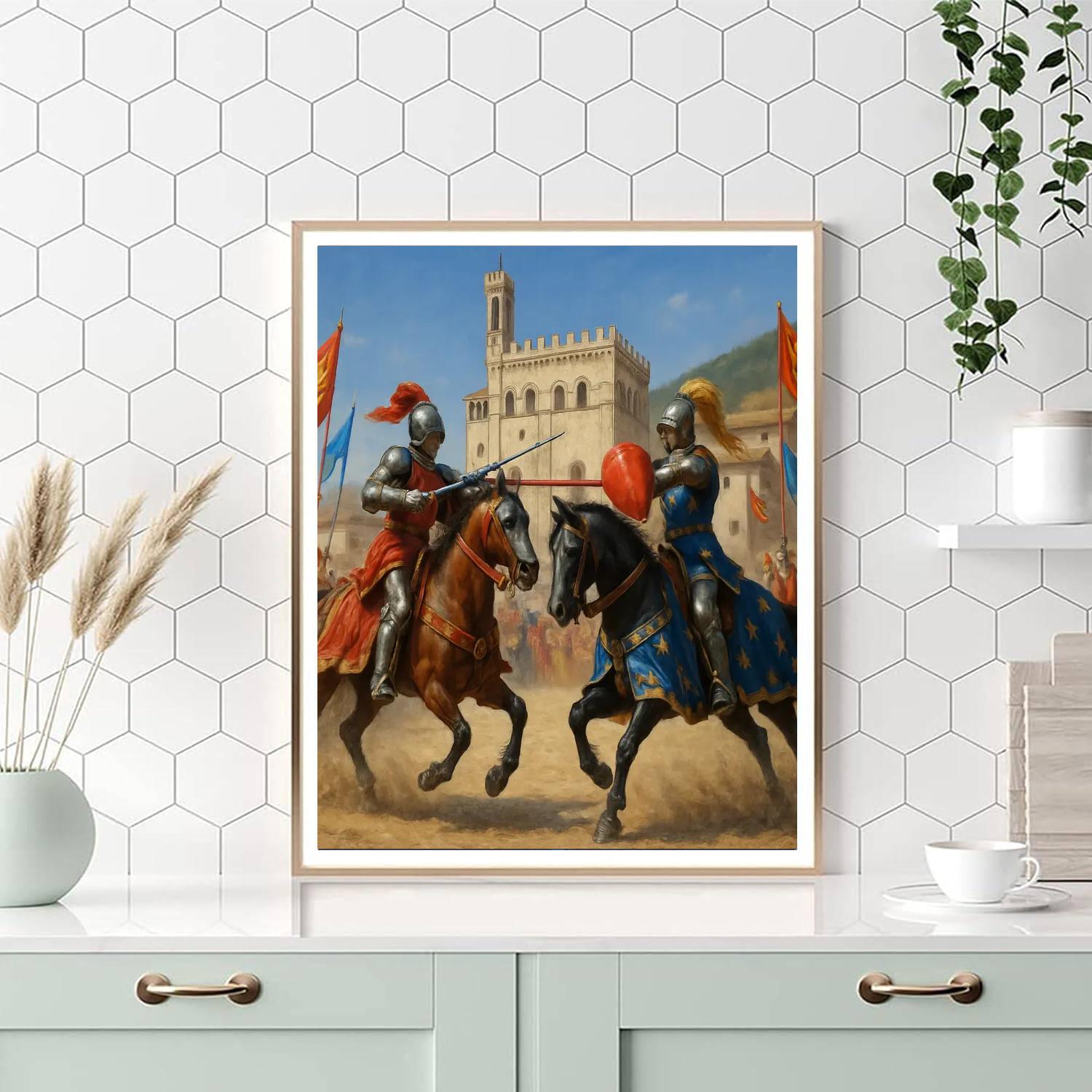 Jousting Tournament Of Historical Reenactment - Italy Paint By Numbers Art