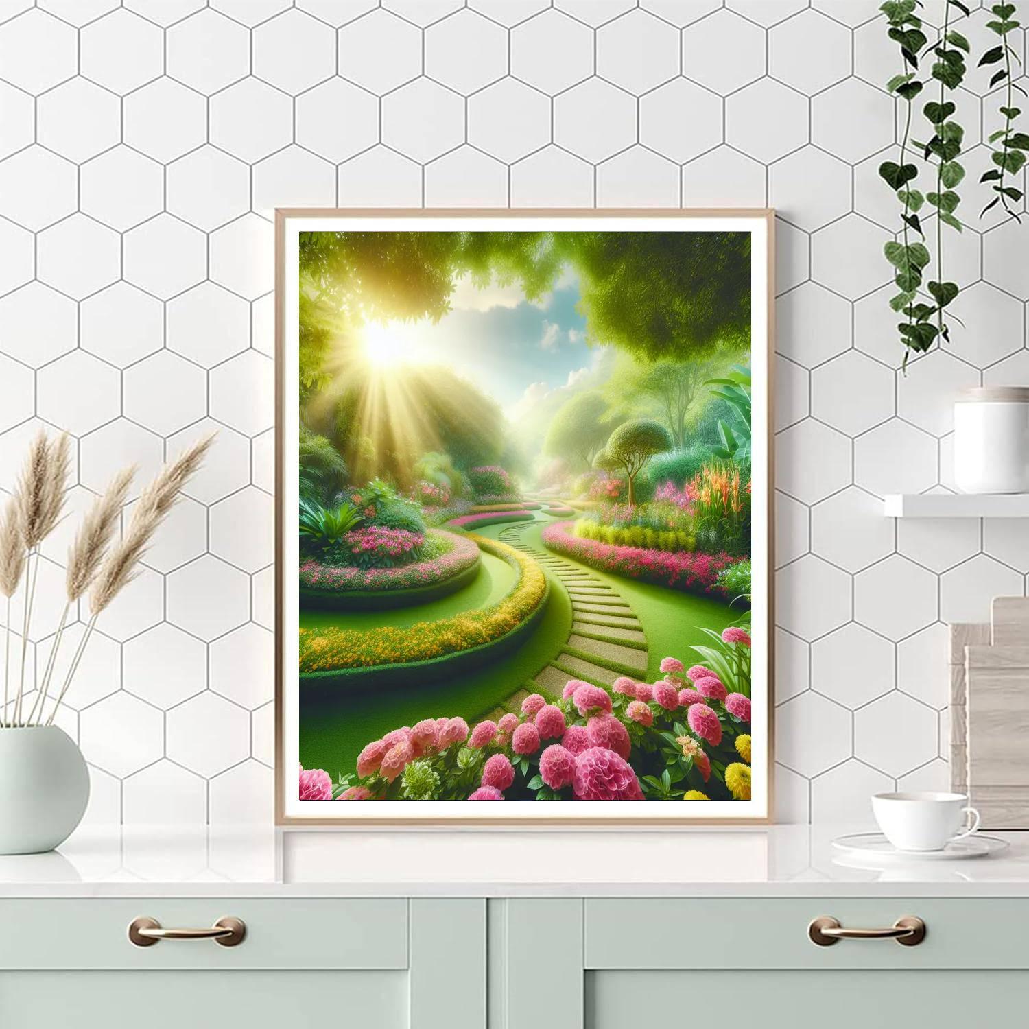 Tranquil Garden Haven Paint By Numbers Art