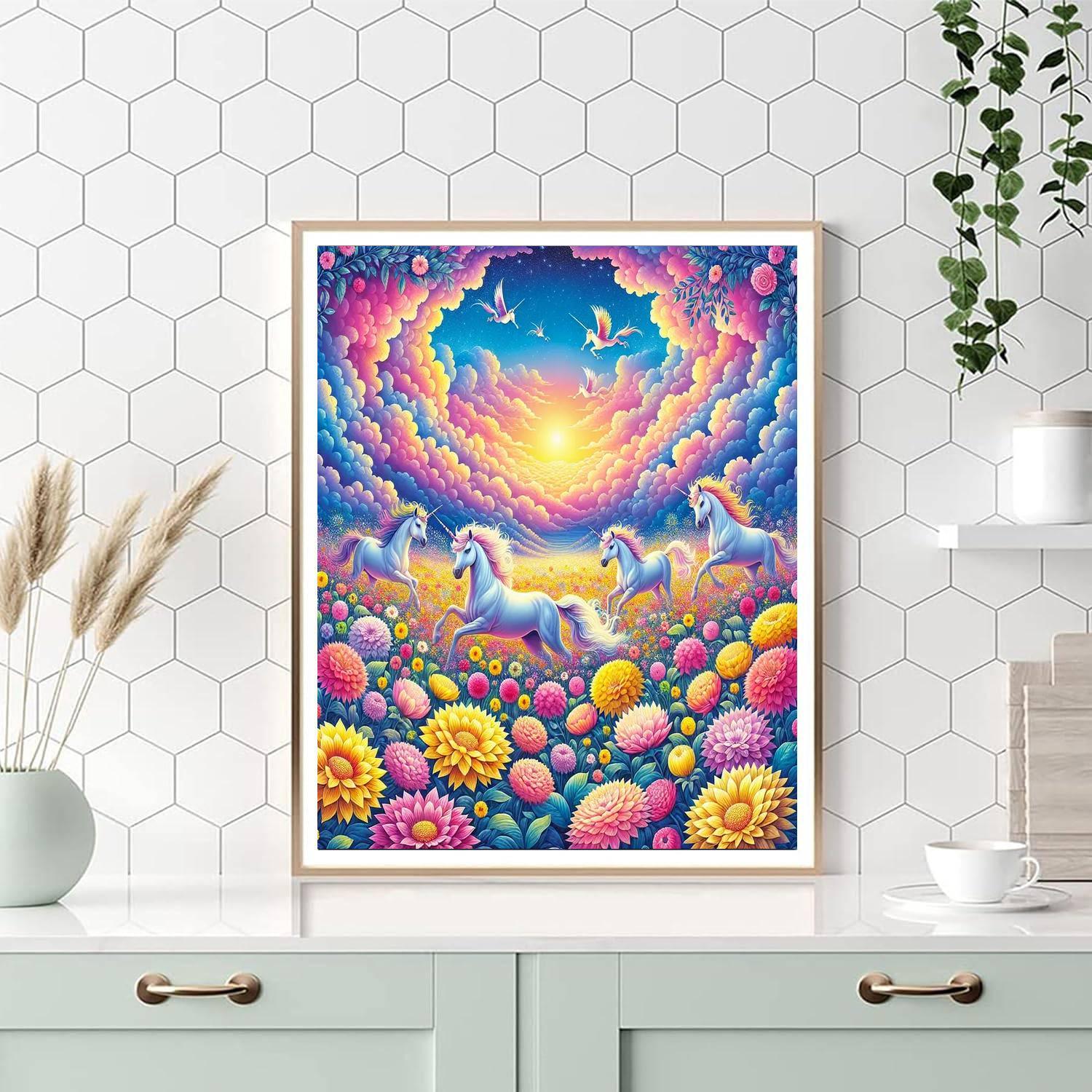 Dreamy Unicorn Realm Painting By Numbers Kit