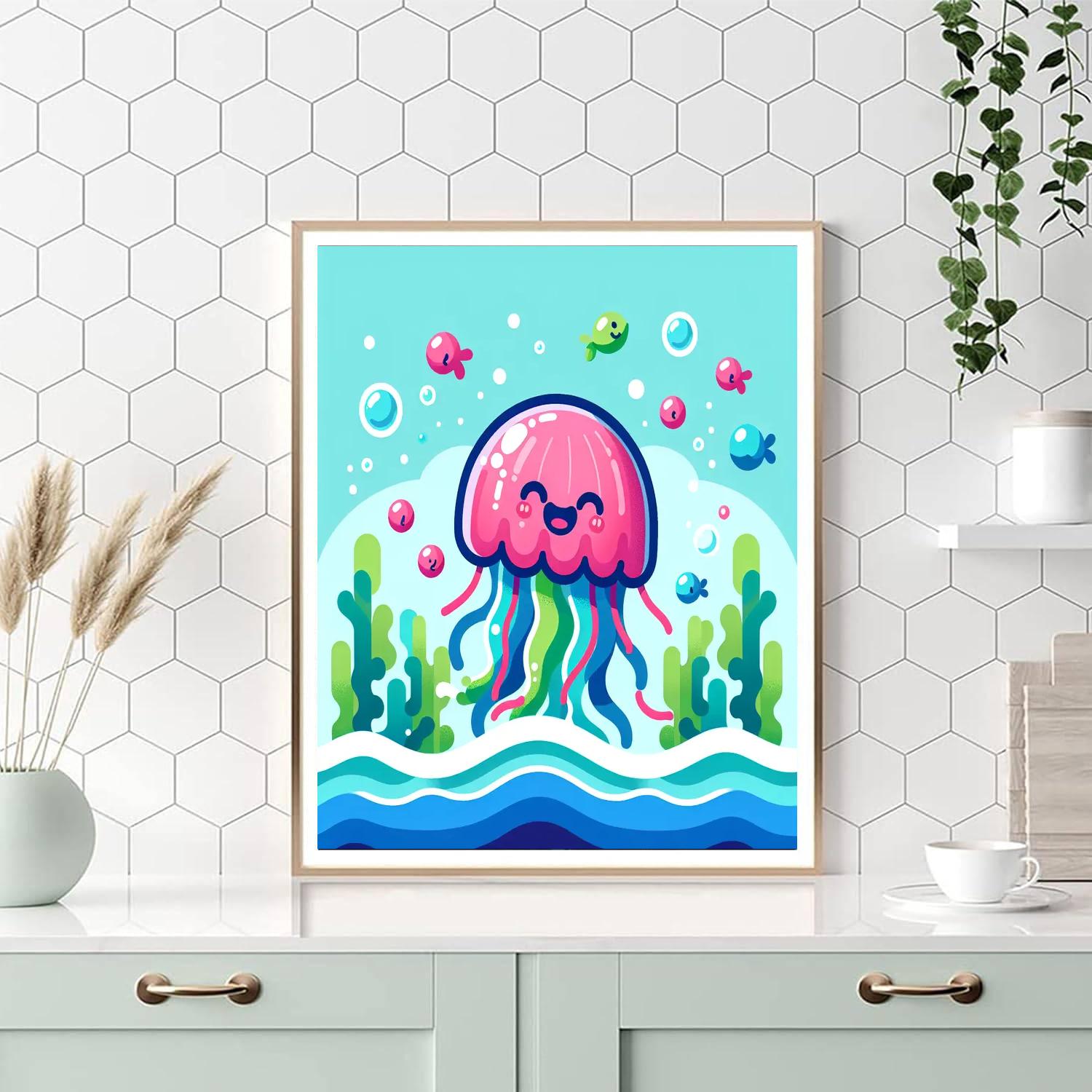 Silly Jellyfish Painting By Numbers Kit