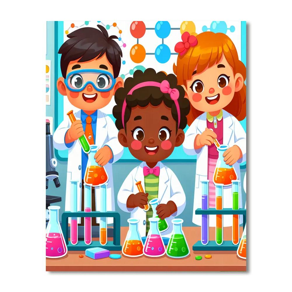 Pint-sized Scientists Paint By Number