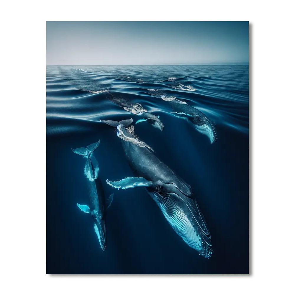 Oceanic Whale Journey Paint By Color