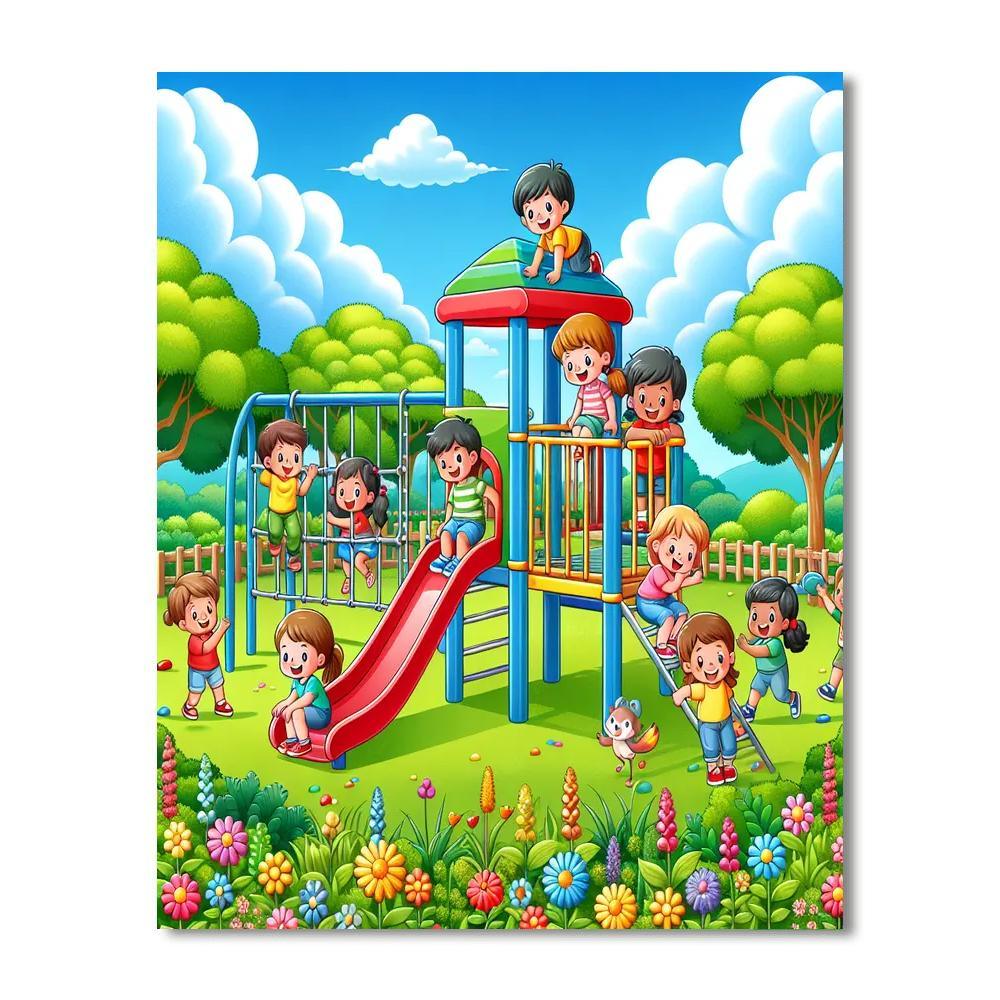 Jubilant Jungle Gym Paint By Color