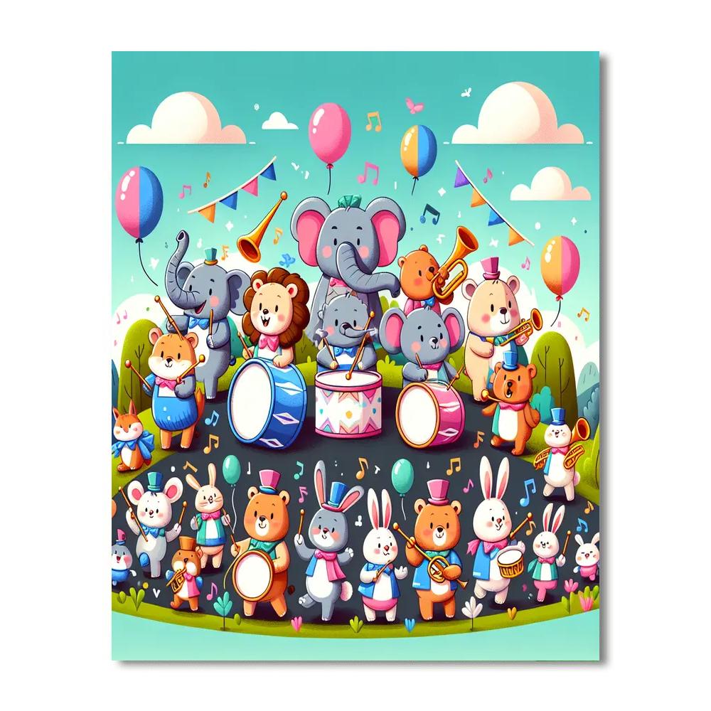 Merry Musical Parade Painting By Numbers Kit