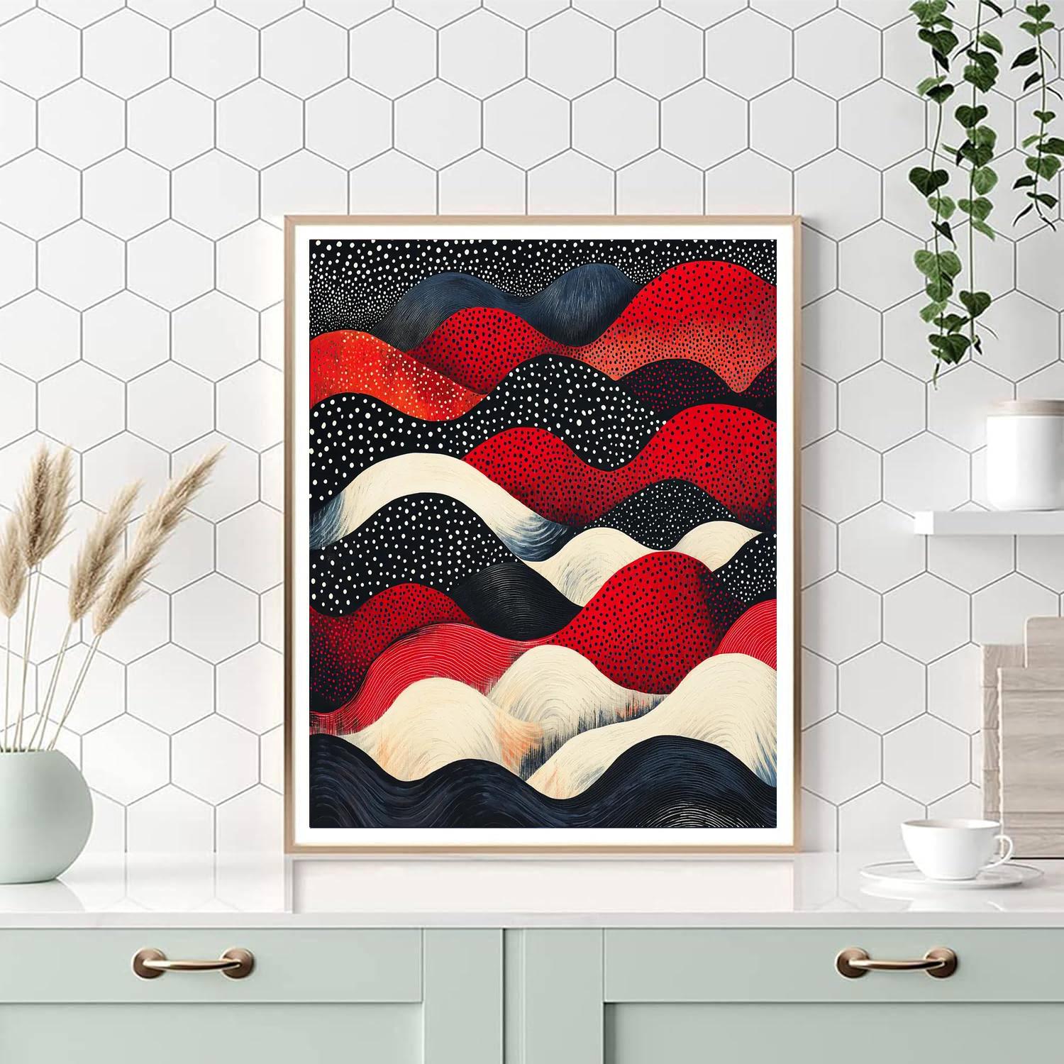 Yayoi Kusama Inspired Transcendent Waves  DIY Paint By Numbers