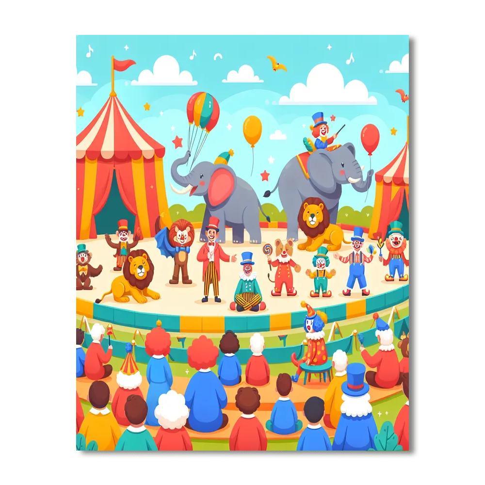 Circus Animal Celebration Paint By Numbers Kits