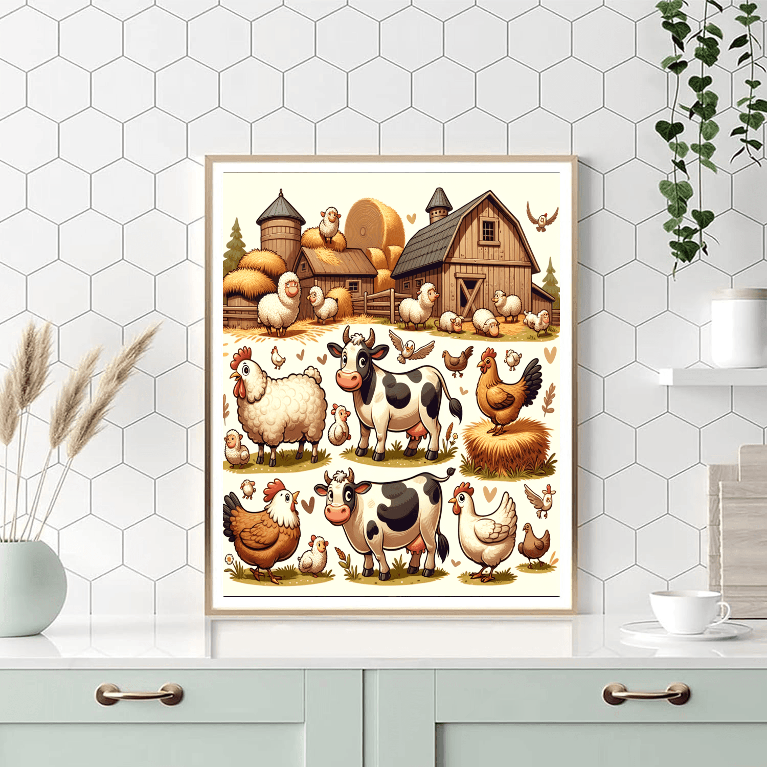 Whimsical Farmyard Friends Paint By Number