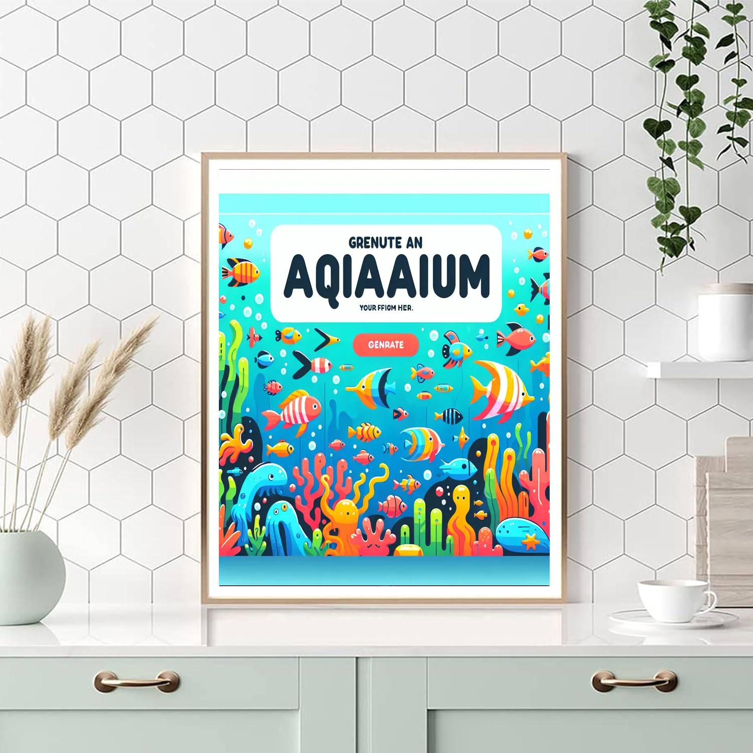 Colorful Aquarium World Painting Number Kit